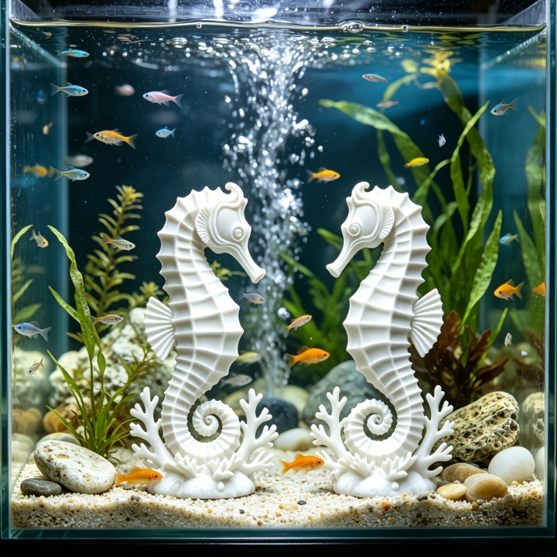 Aquarium Planting Ideas - 2 Stuks Zeepaardjes Koraal Beeldjes Set