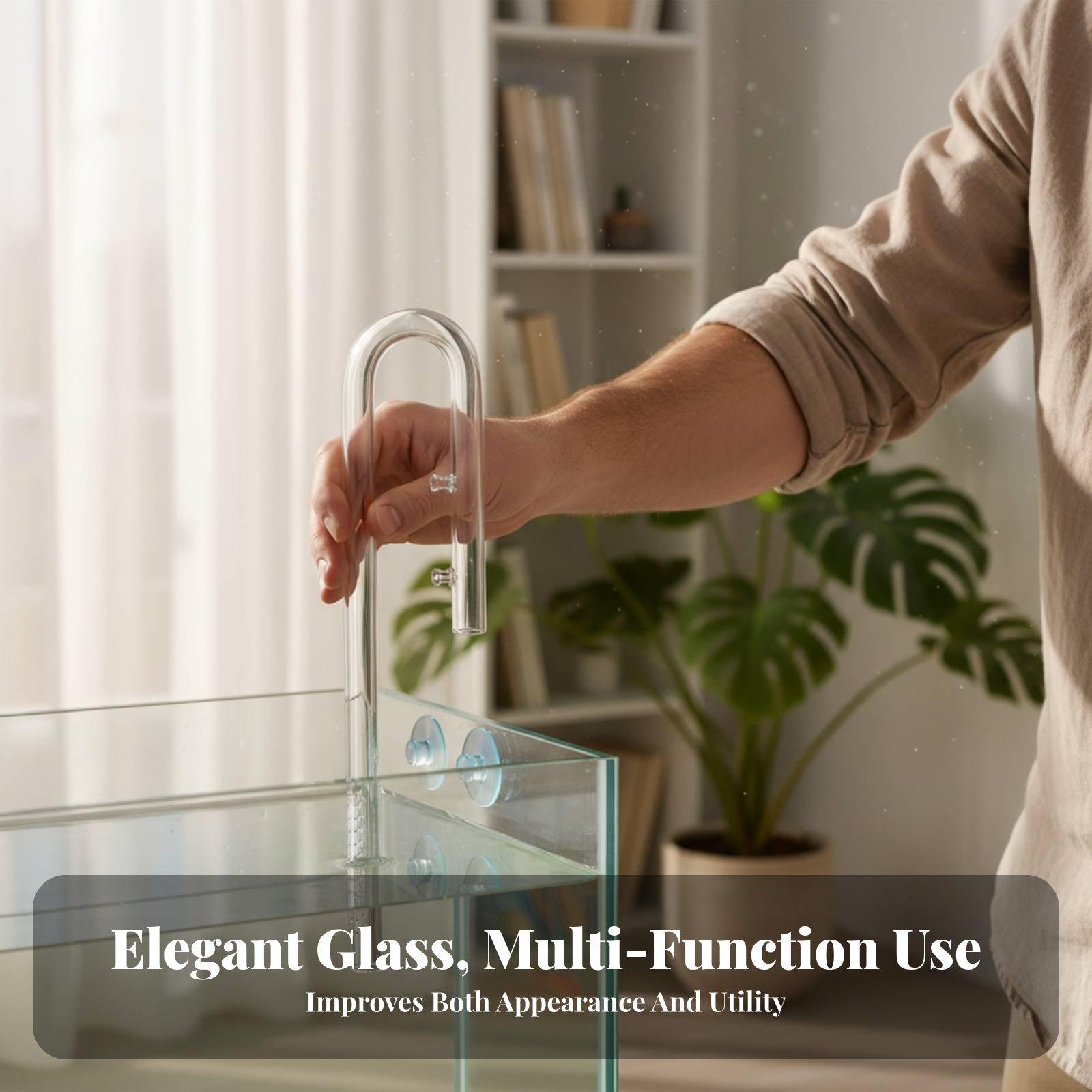 Diffuser Lily Glass - Glazen aquariumlelie uitlaatwaterdiffusorpijp voor canisterfilter, inlaatfilter