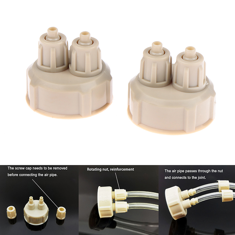 Planted Aquarium Co2 Kit - 2 stuks Aquarium CO2-systeem Buisventielmeter Flesdop