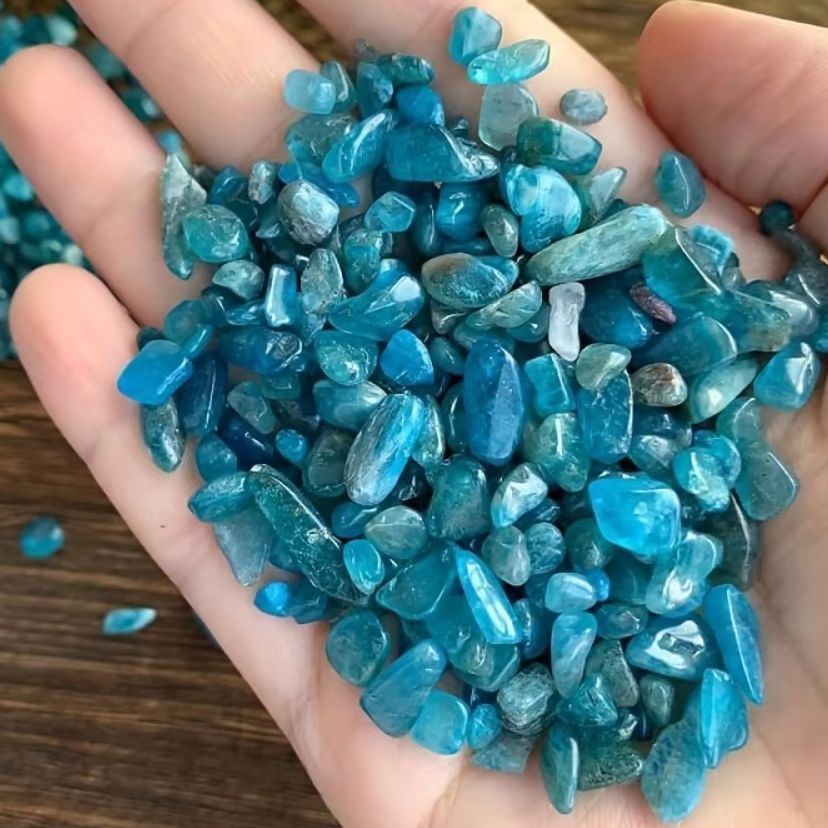 Planted Aquarium Making - Natuurlijke blauwe apatiet, gebroken kristallen, getrommelde
