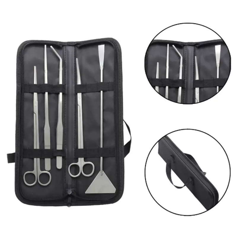 Planted Aquarium Accessories - Aquariumreinigingsgereedschapset, golfschaar, pincet, waterplanten- en gras-trimmer,