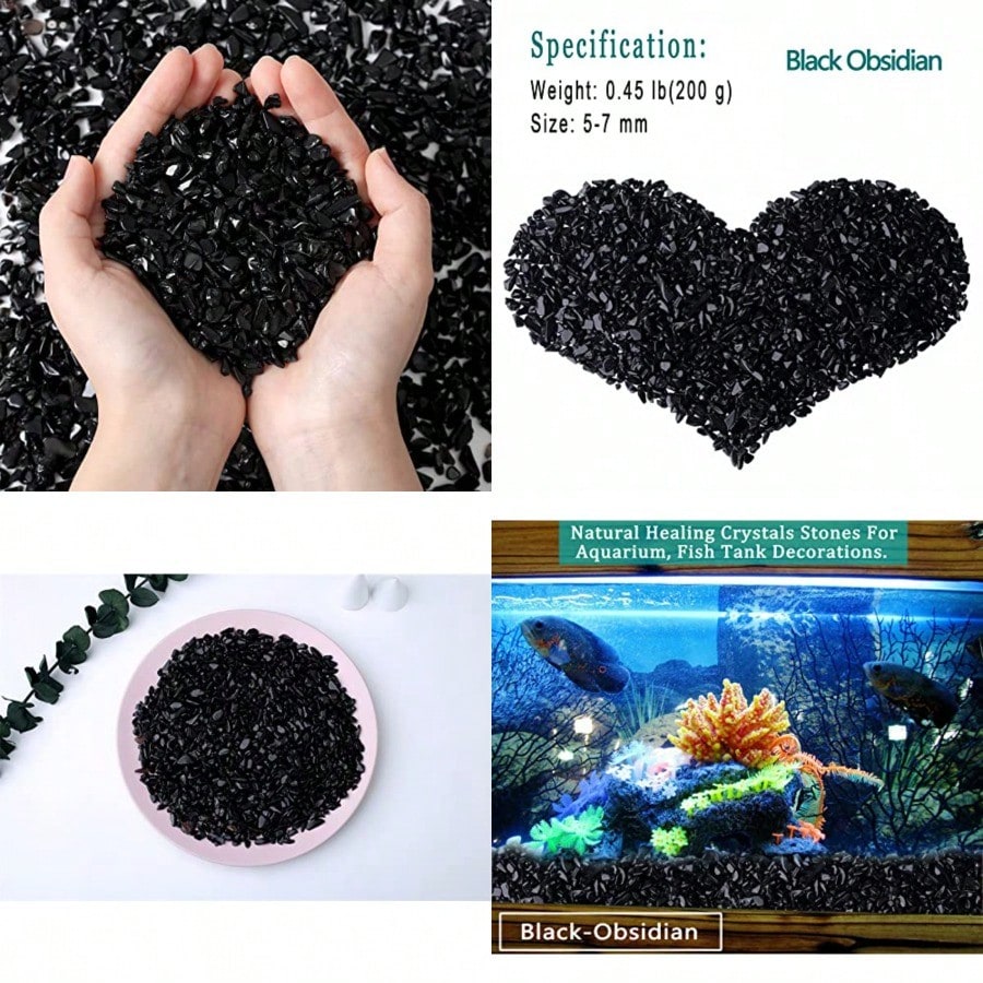 Natuurlijke zwarte obsidiaan k - Aquarium Plant Gravel recensie en prijs